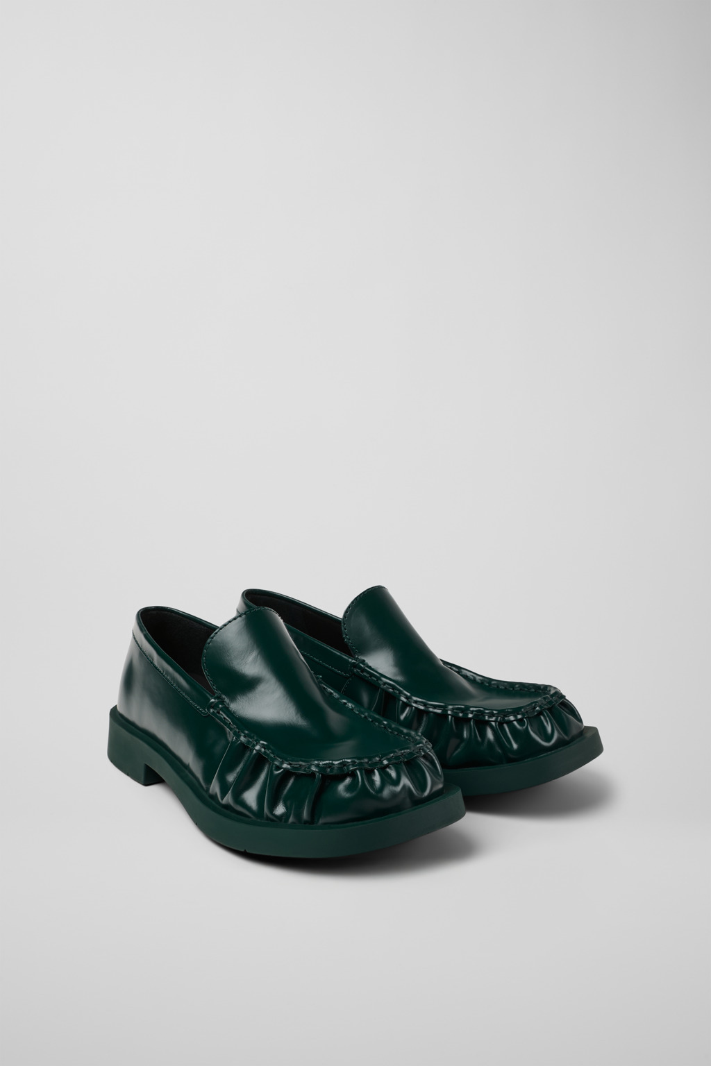 Green Leather Loafers - 2