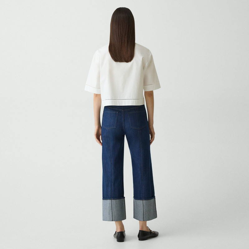 Theory Cuffed Pant in Relaxed Denim outlook