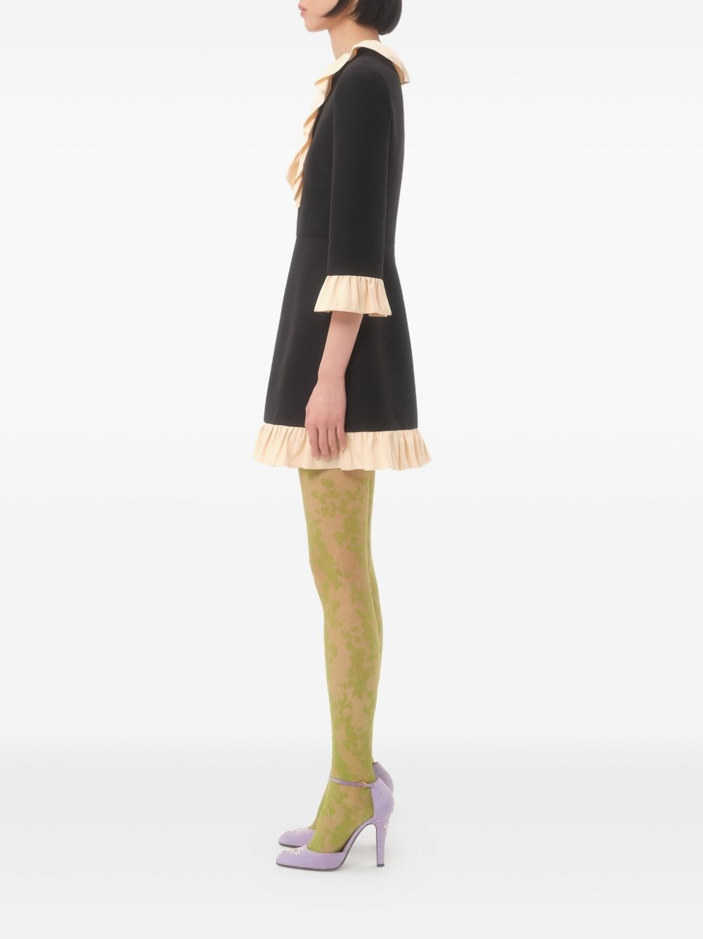 ruffle-trim mini dress - 4