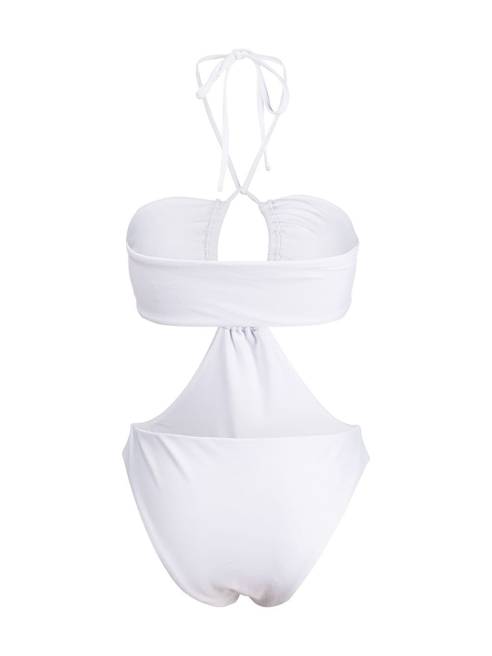 bandeau-style rear-tie swimsuit - 2