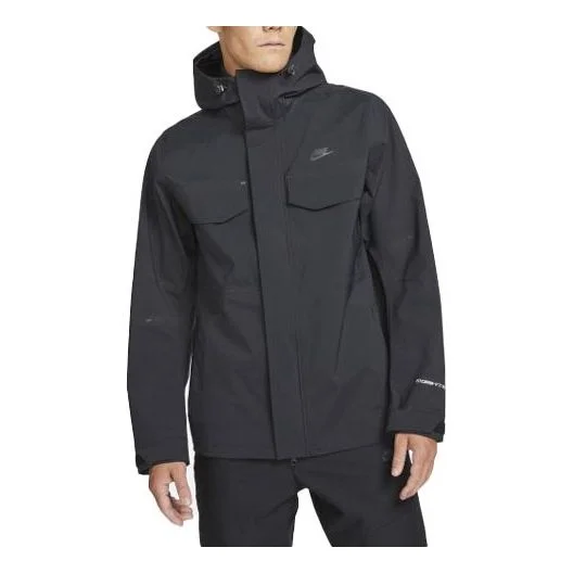 Nike Storm-fit Adv M65 스포츠 로고 캐주얼 단색 후드 재킷 검정 DD6873-010 - 1