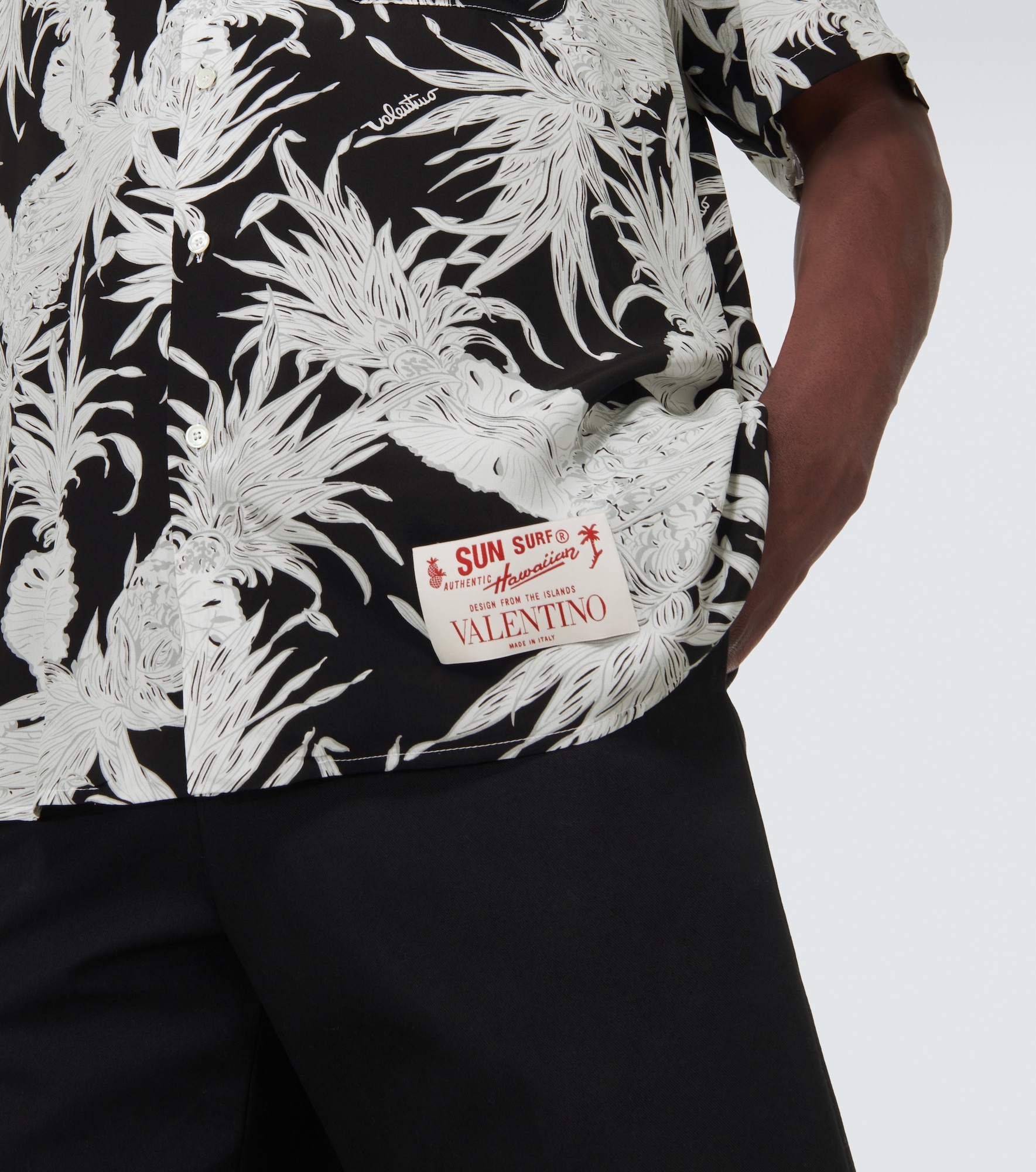 Printed silk bowling shirt - 6