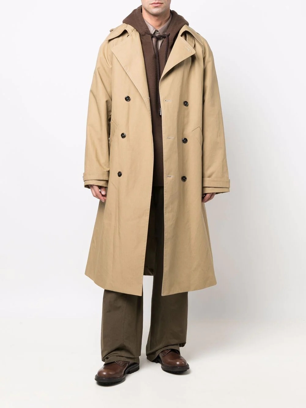hooded trench coat - 2