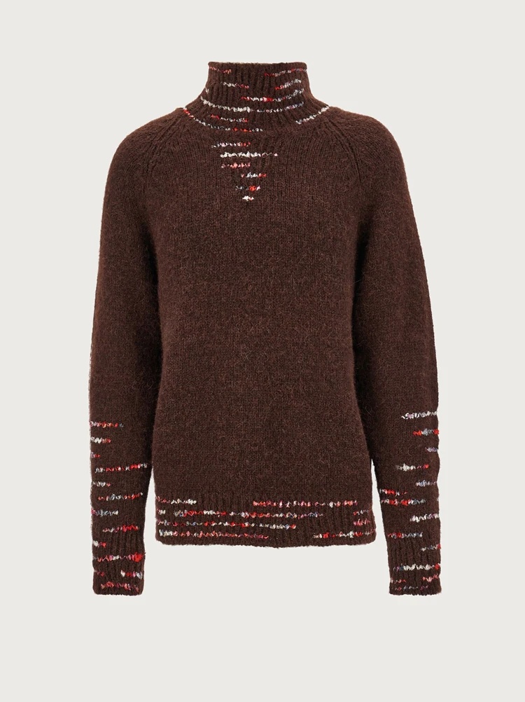 TURTLENECK SWEATER WITH INLAYS - 1