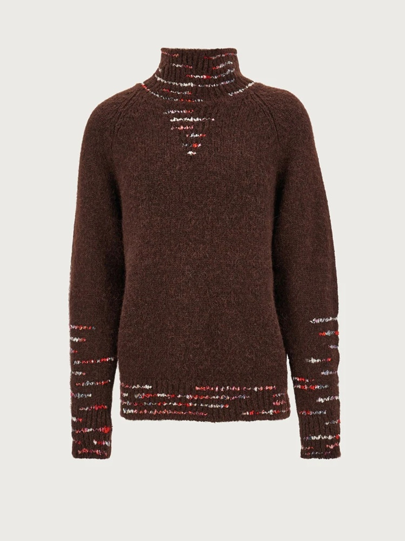 TURTLENECK SWEATER WITH INLAYS 1