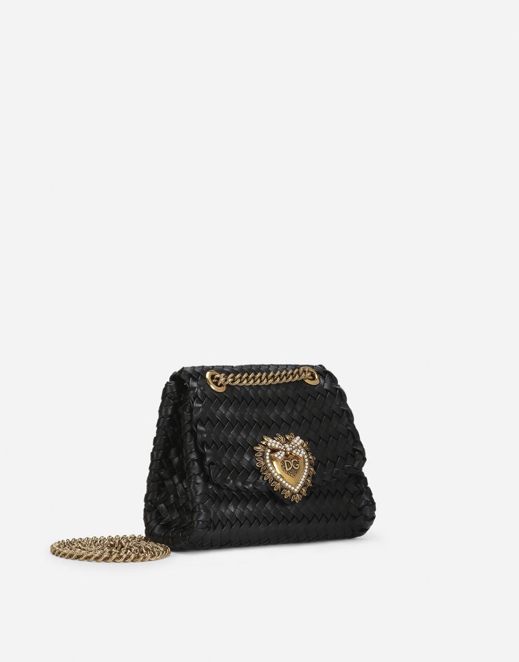 Small Devotion shoulder bag in woven nappa leather - 3