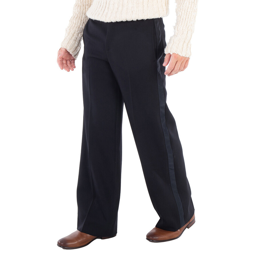 Balenciaga Black Side Stripe Rental Tuxedo Pants - 5