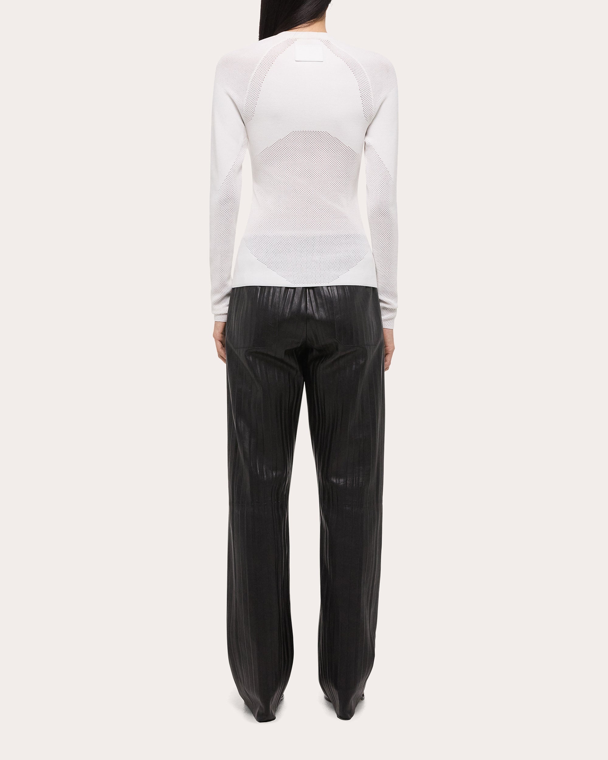 Mesh-Panel Long-Sleeve Sport Top - 3