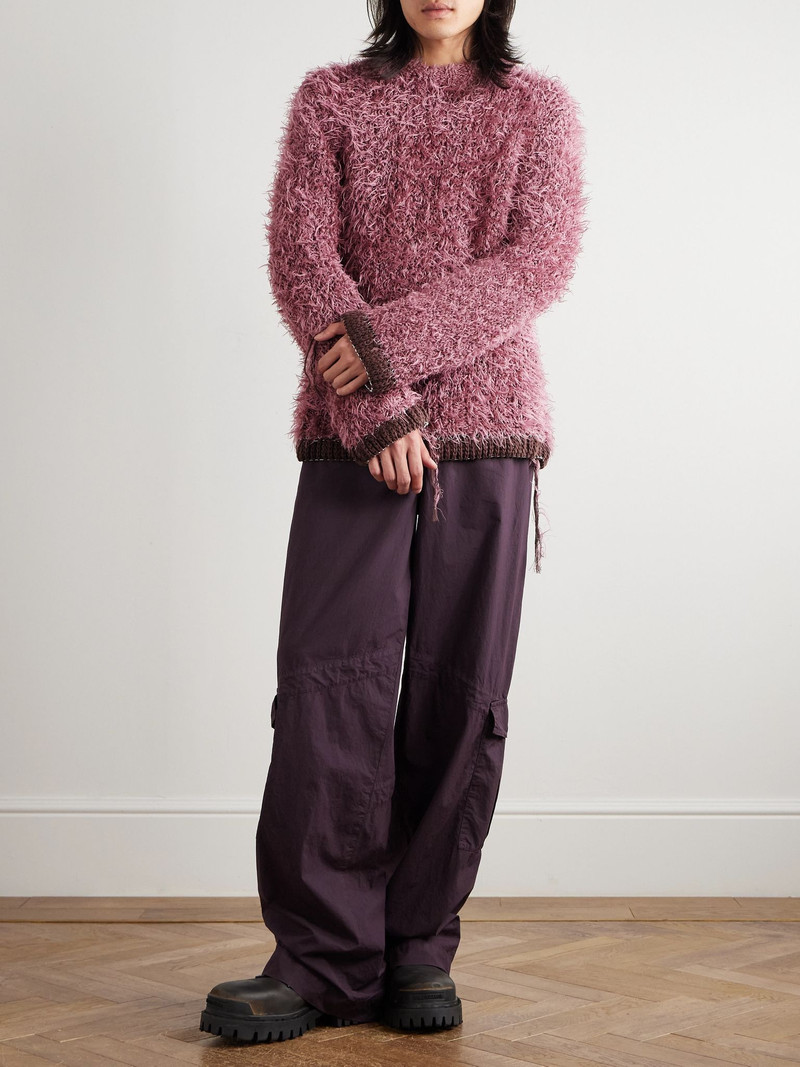 sacai Brushed-Knit Sweater Pink outlook