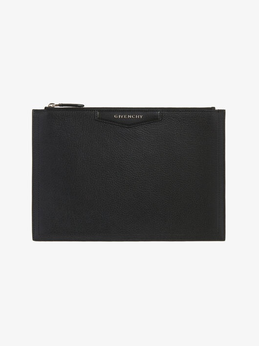 ANTIGONA MEDIUM POUCH IN GRAINED LEATHER - 1