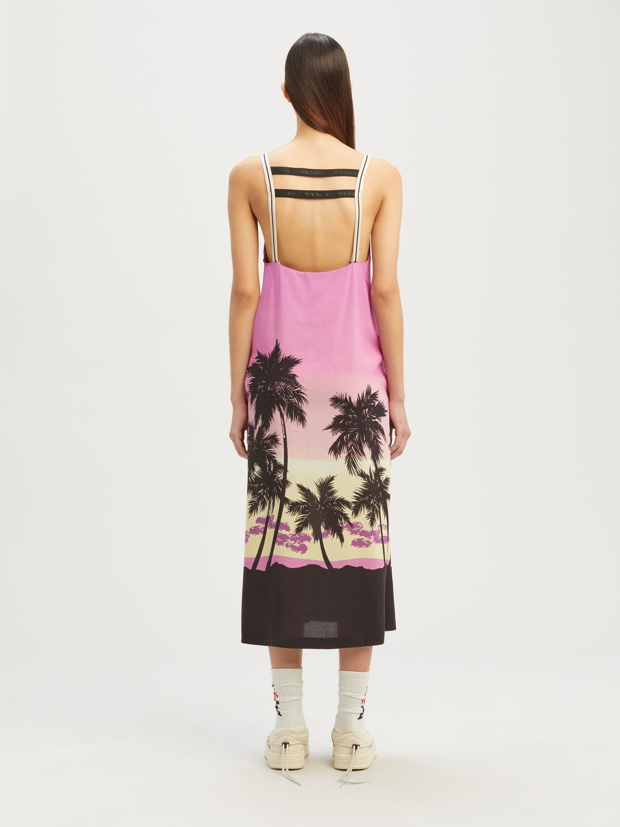 Pink Sunset Straps Midi Dress - 5