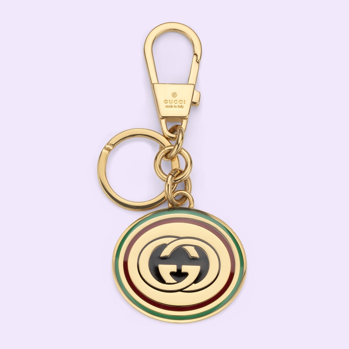 Enamel keychain with Interlocking G - 1