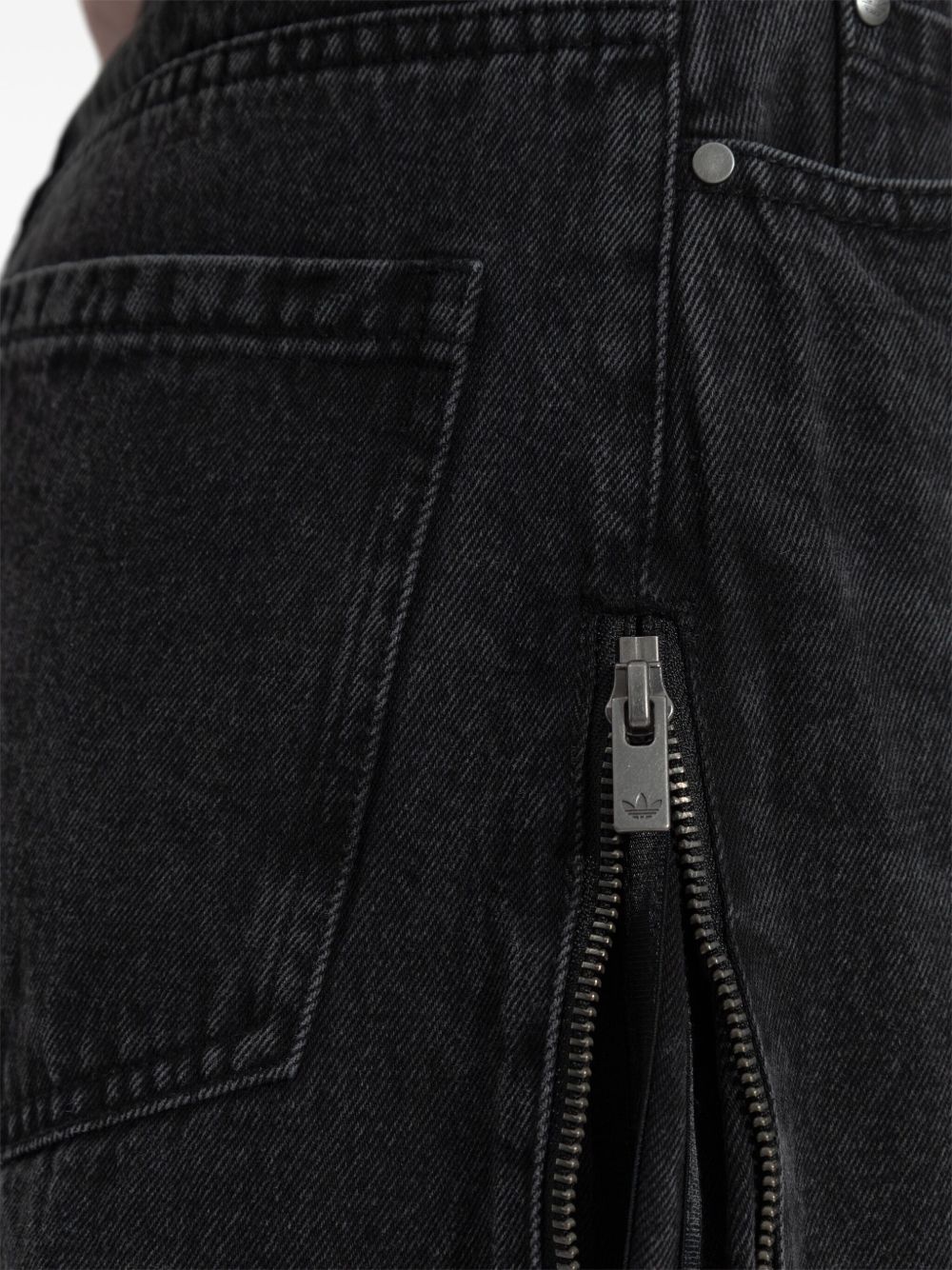 zip-detail wide-leg jeans - 5