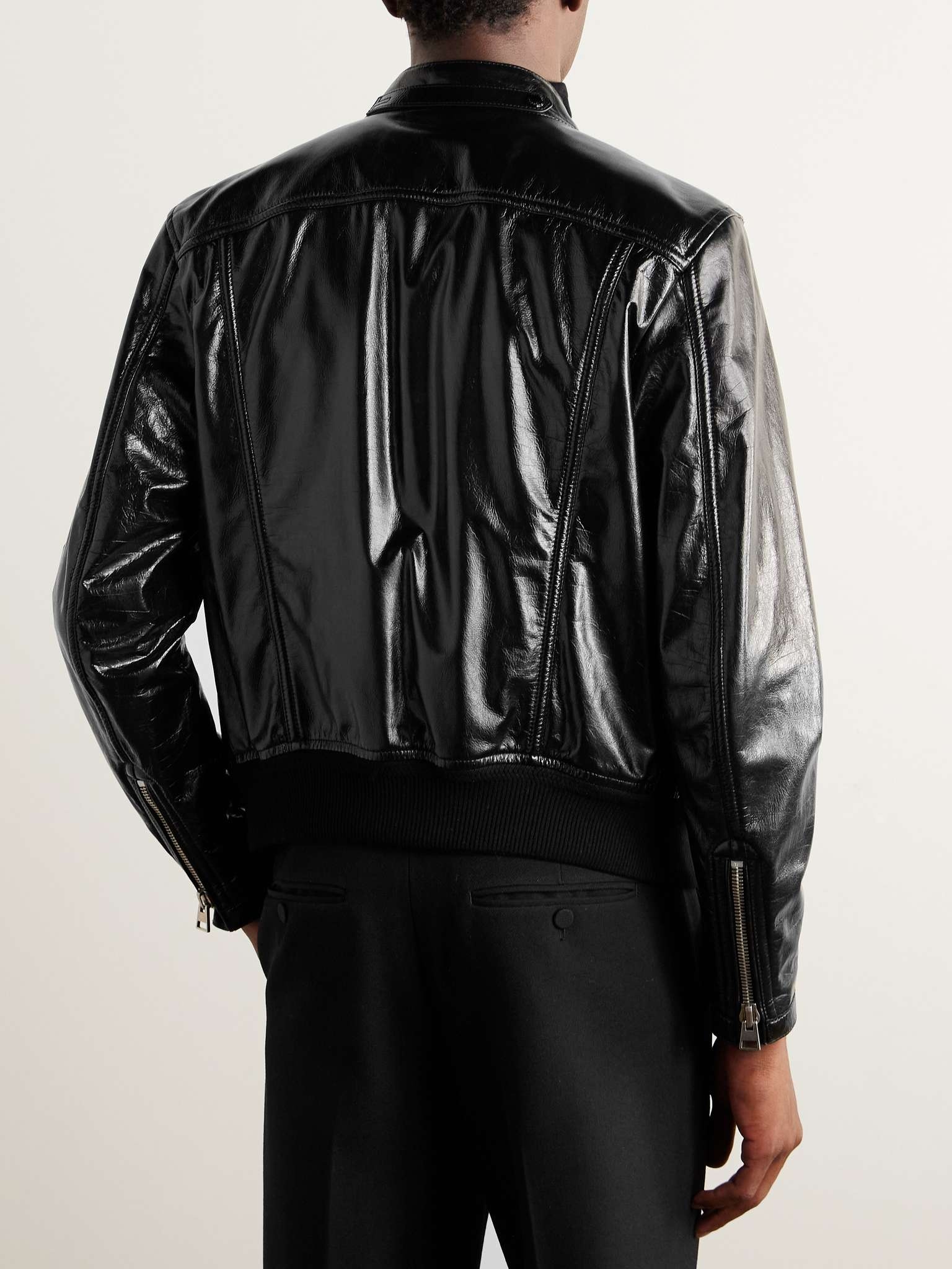 Patent-Leather Blouson Jacket - 4