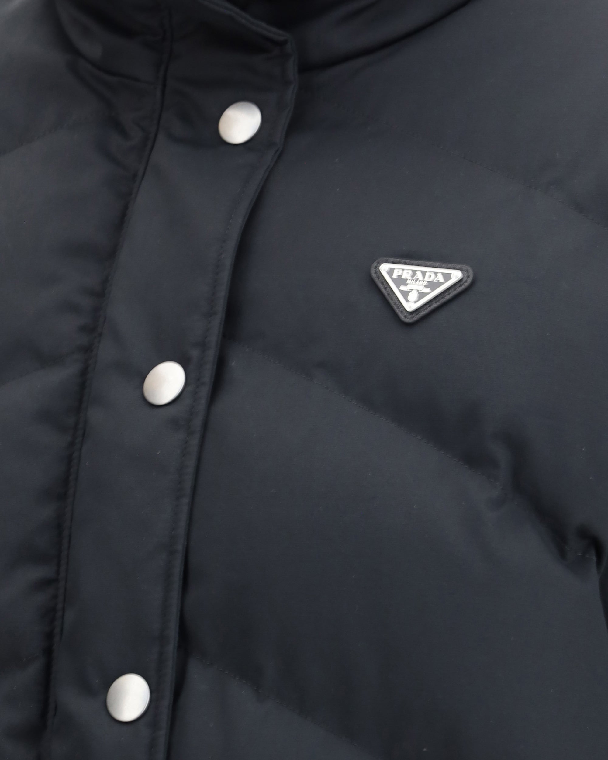 Down jacket with stand-up Collar with green velvet on the inside - 3