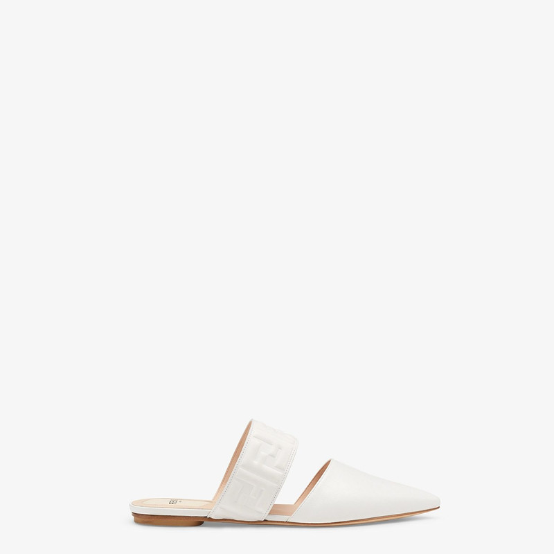 White leather mules 1