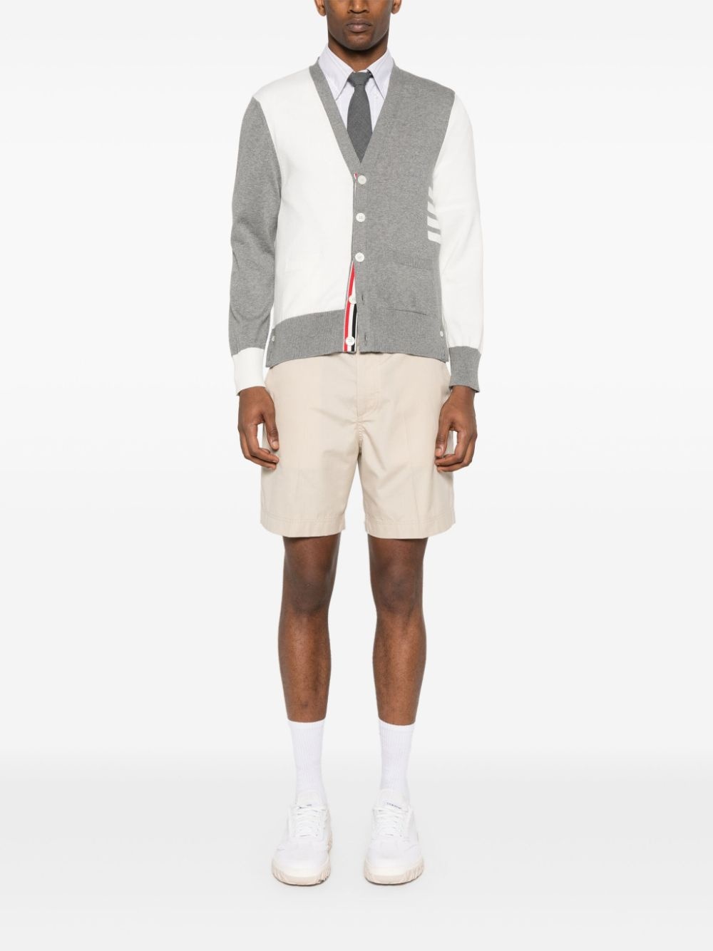 4-Bar colourblock cardigan - 2