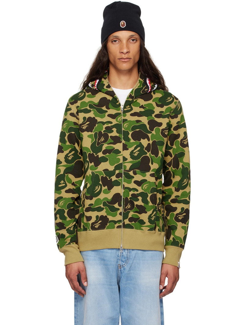 Green ABC Camo Shark Full Zip Hoodie - 1