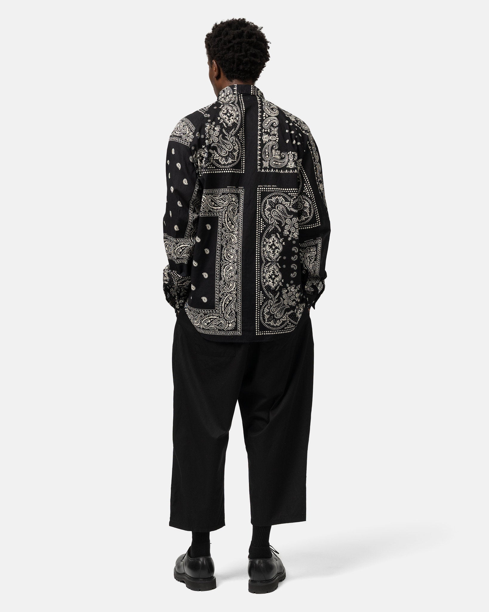 Gauze RAT BRAND Bandana Patchwork Raglan Shirt Black - 3