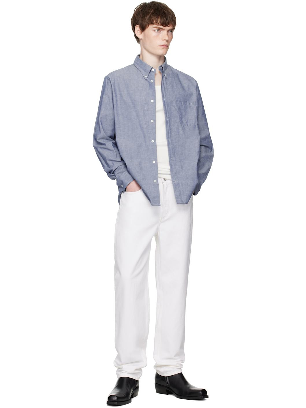 Blue Edouard Brodé Shirt - 5