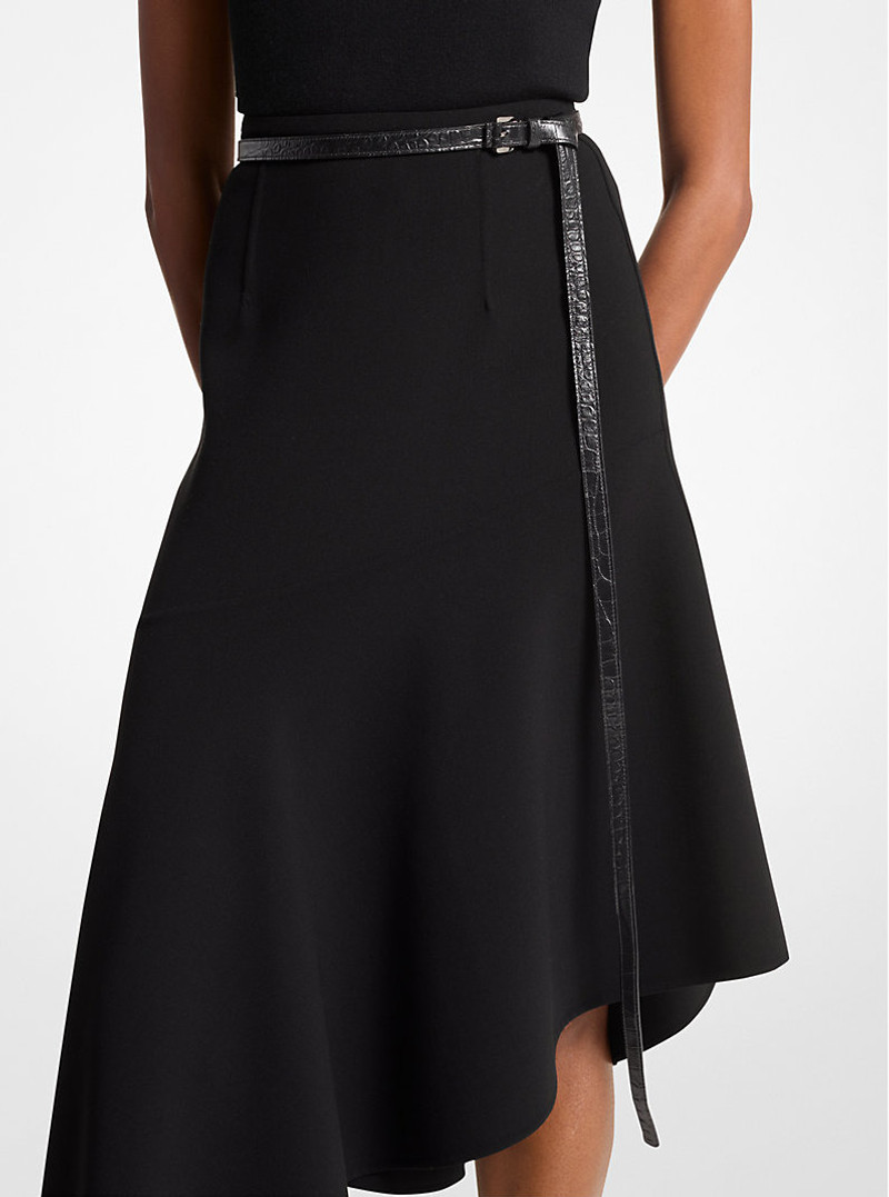 MICHAEL KORS COLLECTION Carolyn Crocodile Embossed Leather Belt outlook