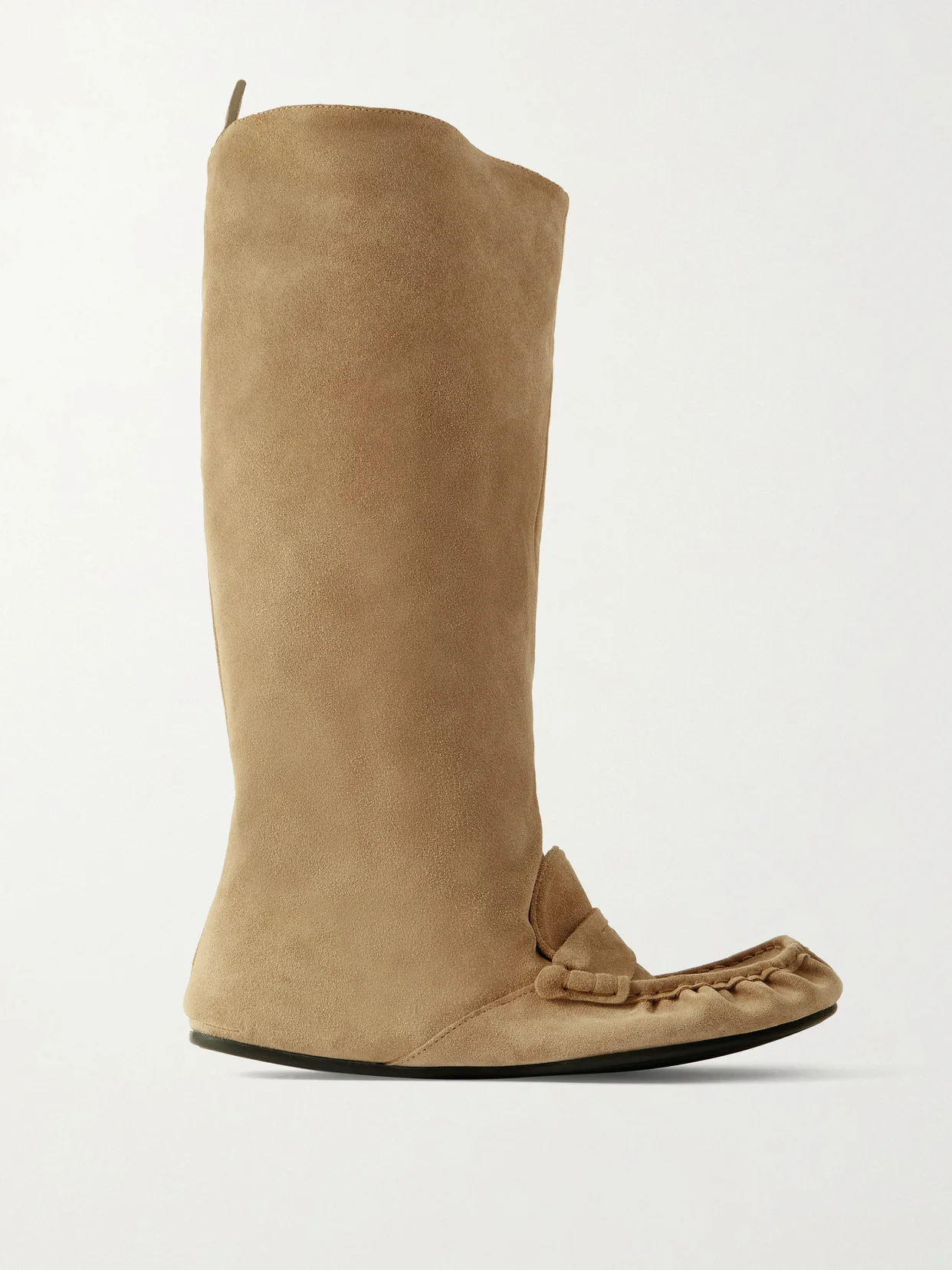 Suede Knee Boots - 1