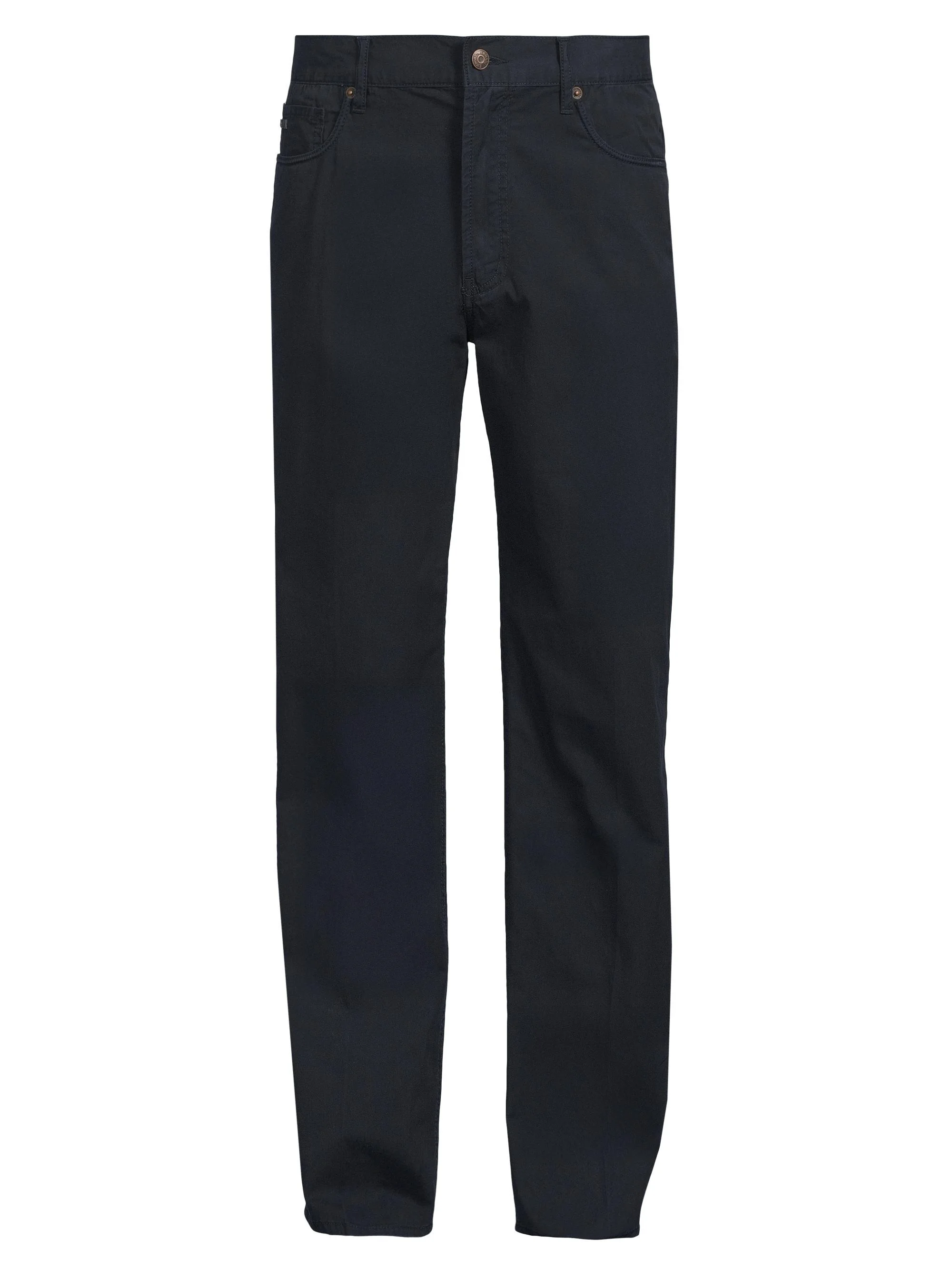 Men's 5-Pocket Cotton Straight-Leg Pants - Navy - 1