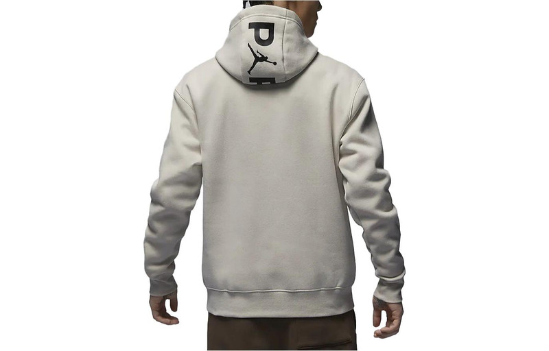Jordan Air Jordan Paris Saint-Germain Logo Hoodie 'Light Bone Black' DZ2924-072 outlook