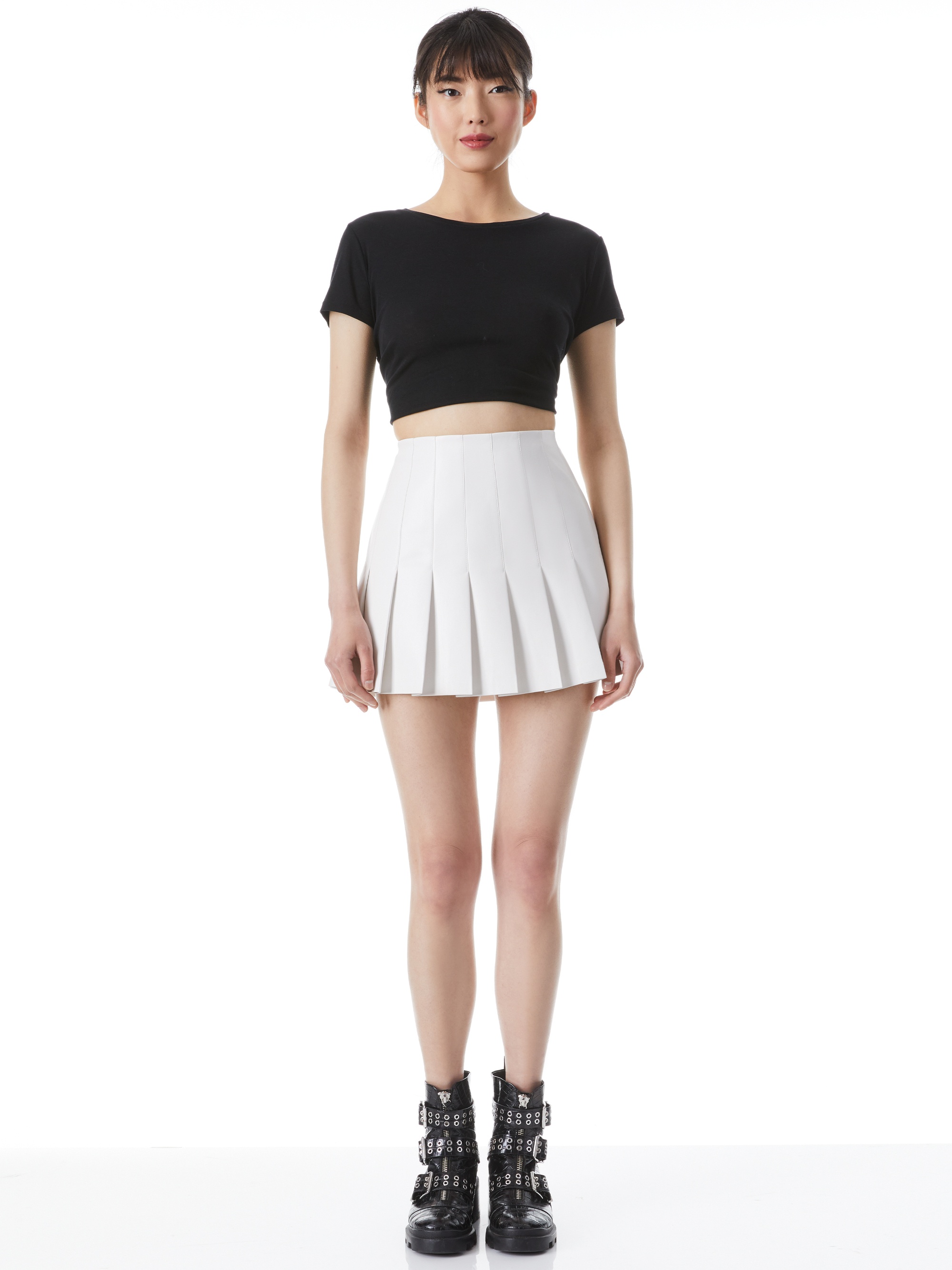 CARTER VEGAN LEATHER MINI SKIRT - 4