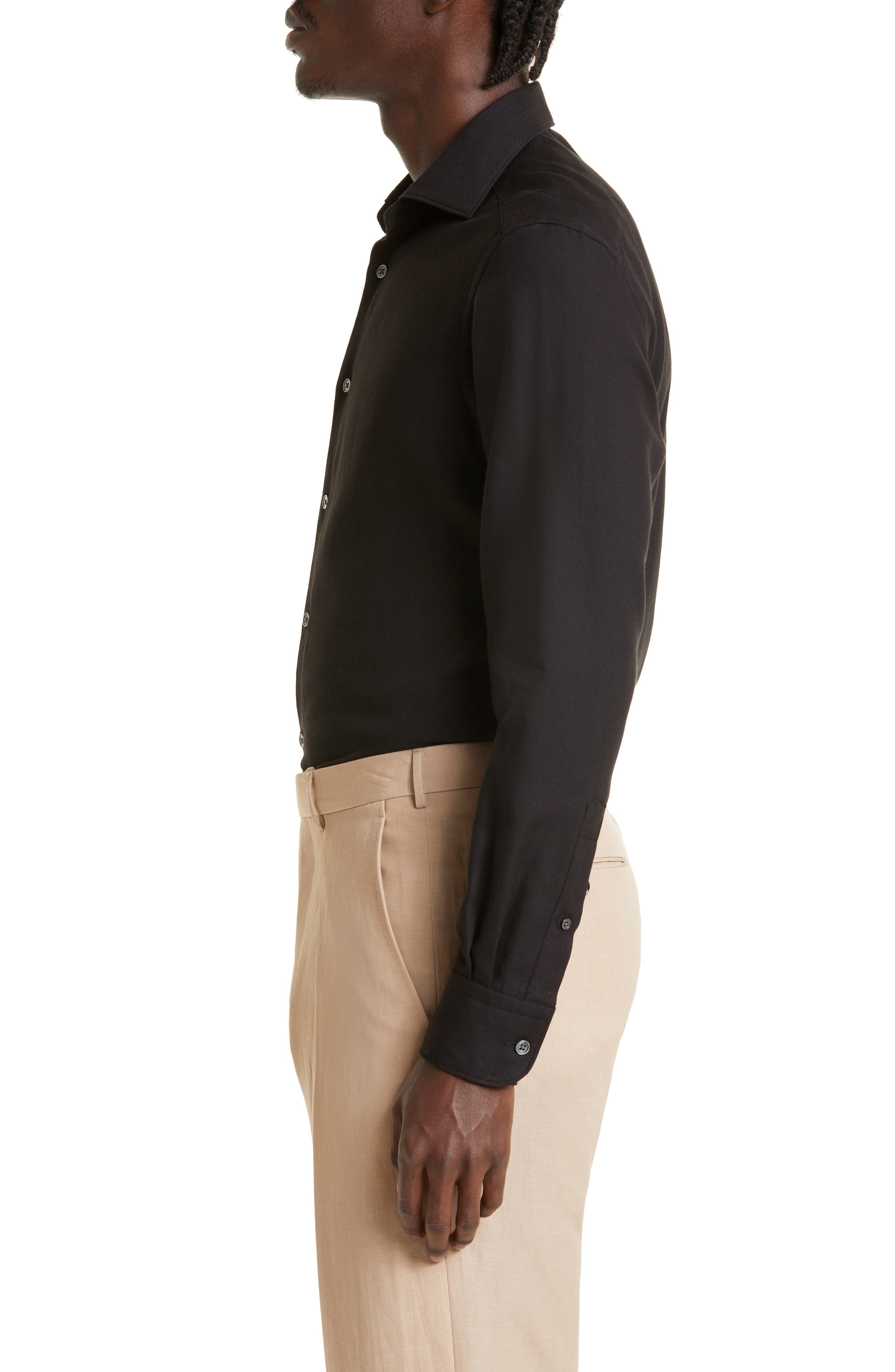 Cashco Cotton & Cashmere Button-Up Shirt - 3