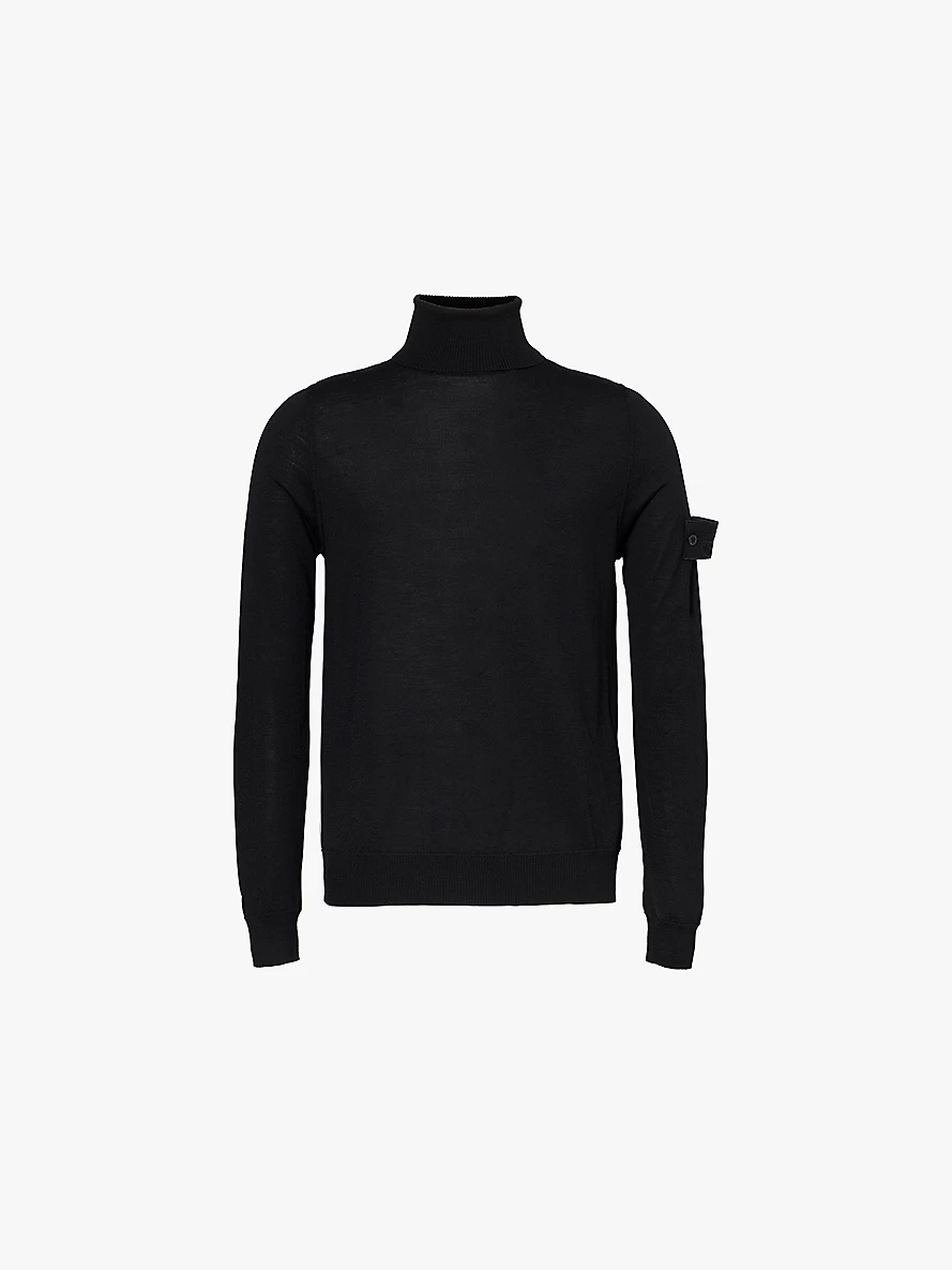 Ghost turtleneck regular-fit wool jumper - 1