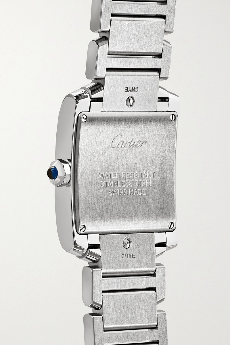 Tank Française 25.05mm medium stainless steel and diamond watch 4