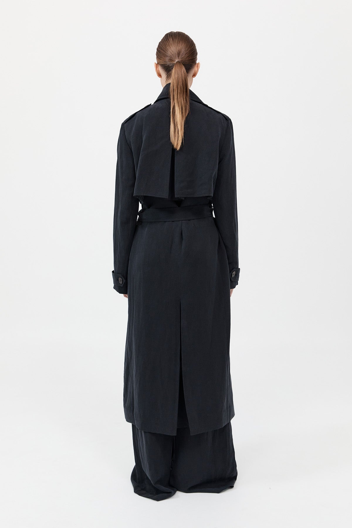 Soft Tailored Trench - Black - 5