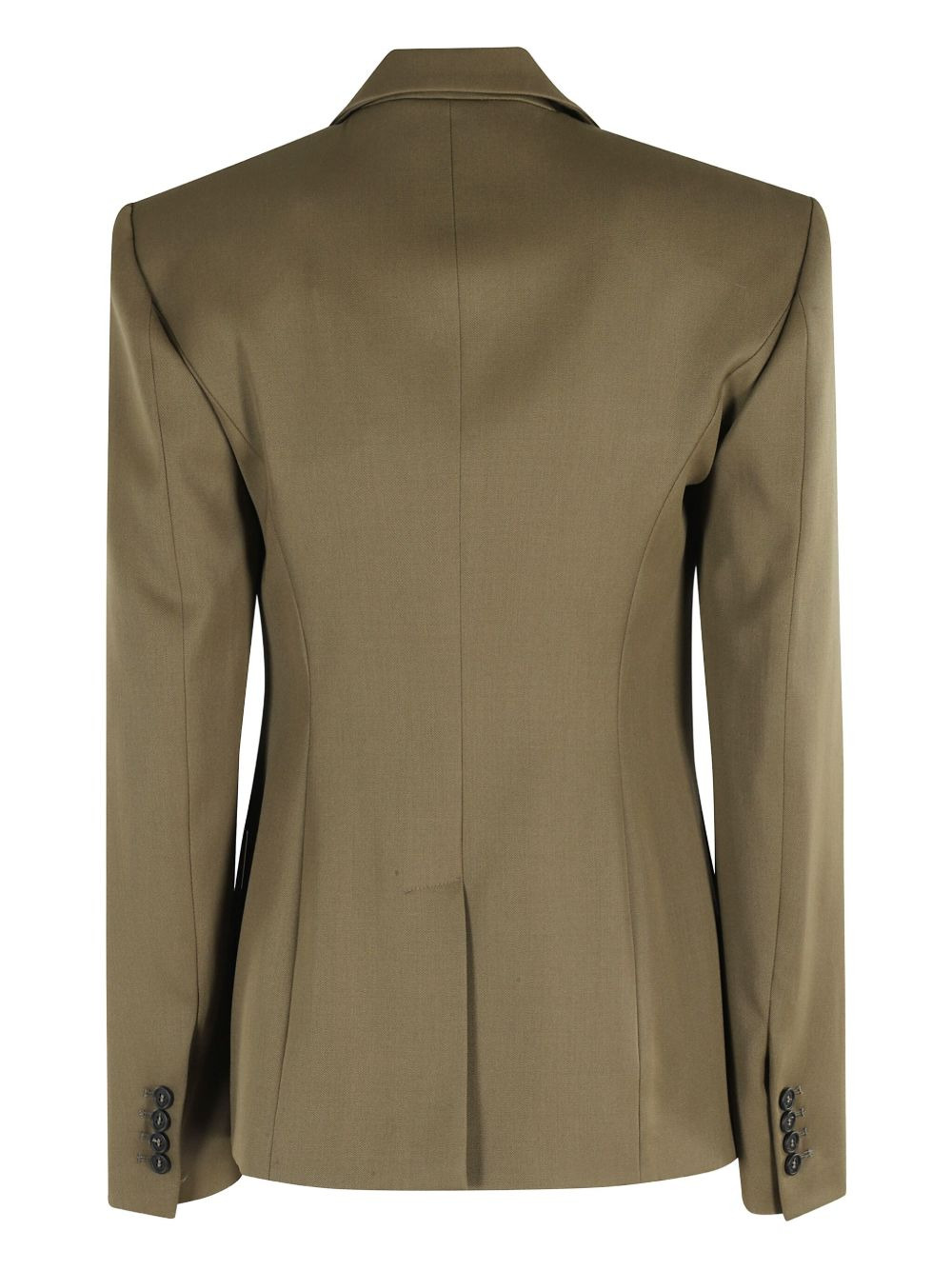 single-button padded-shoulder blazer - 2