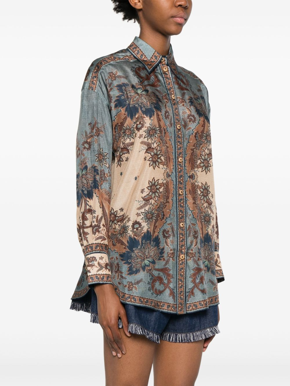 Zimmermann Ascension printed silk shirt - 3