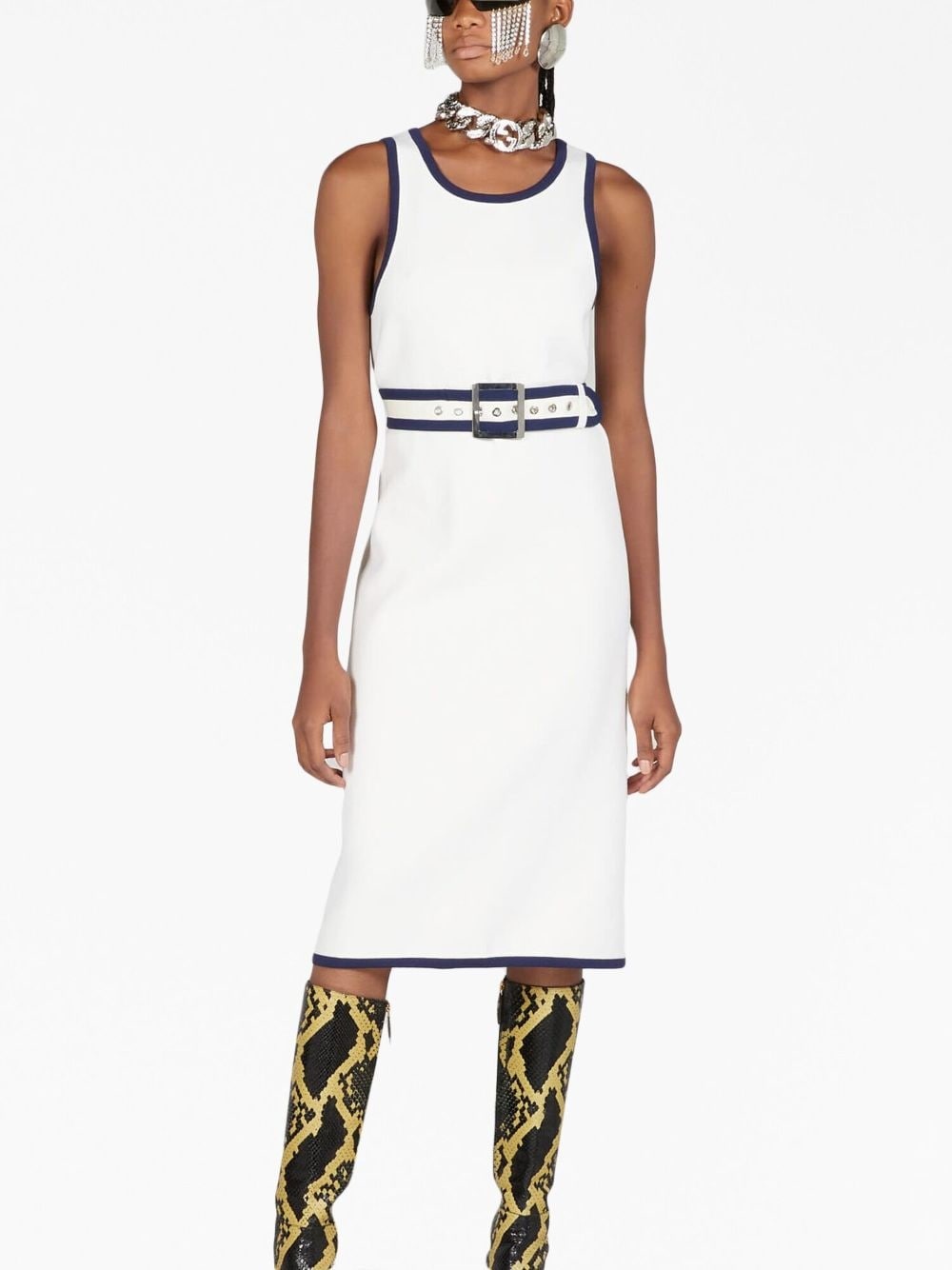 belted midi dress - 3
