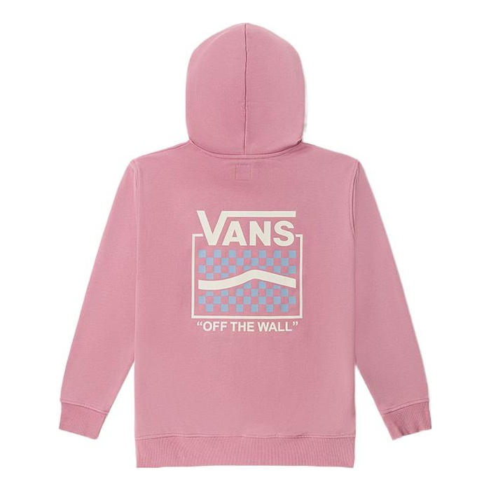 (WMNS) Vans Graphic Hoodies 'Pink White Blue' VN0002BUBD5 - 2