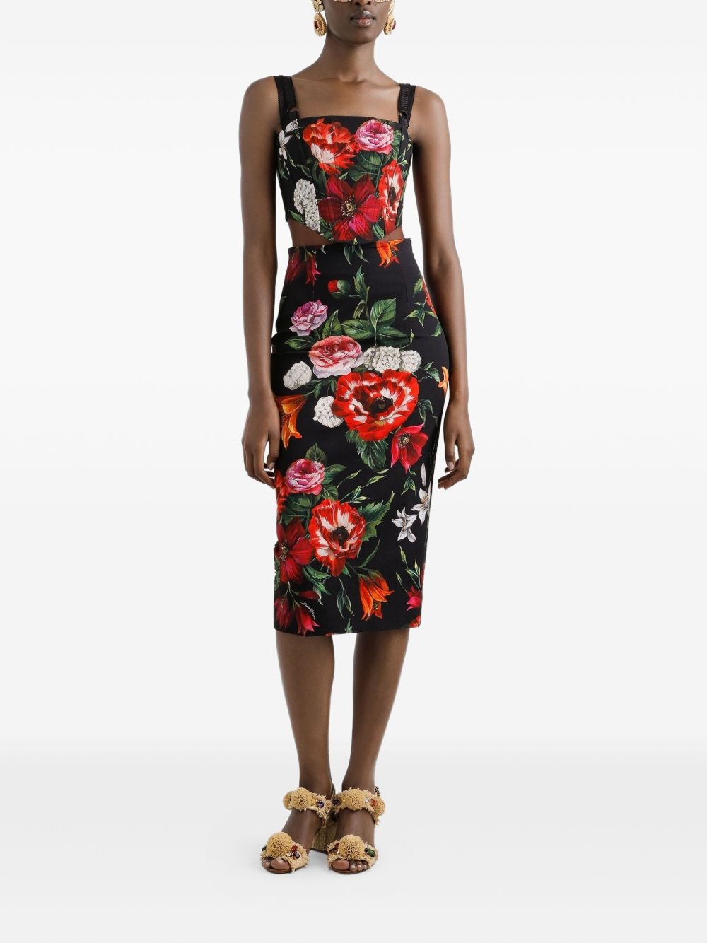 floral-print top - 2