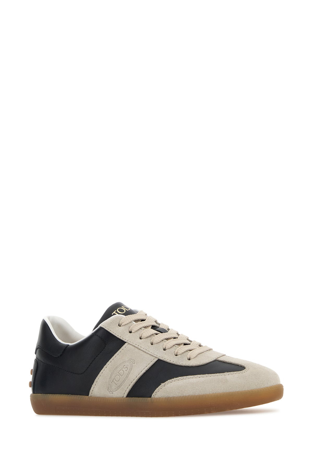 Two-tone leather and suede sneakers - 2