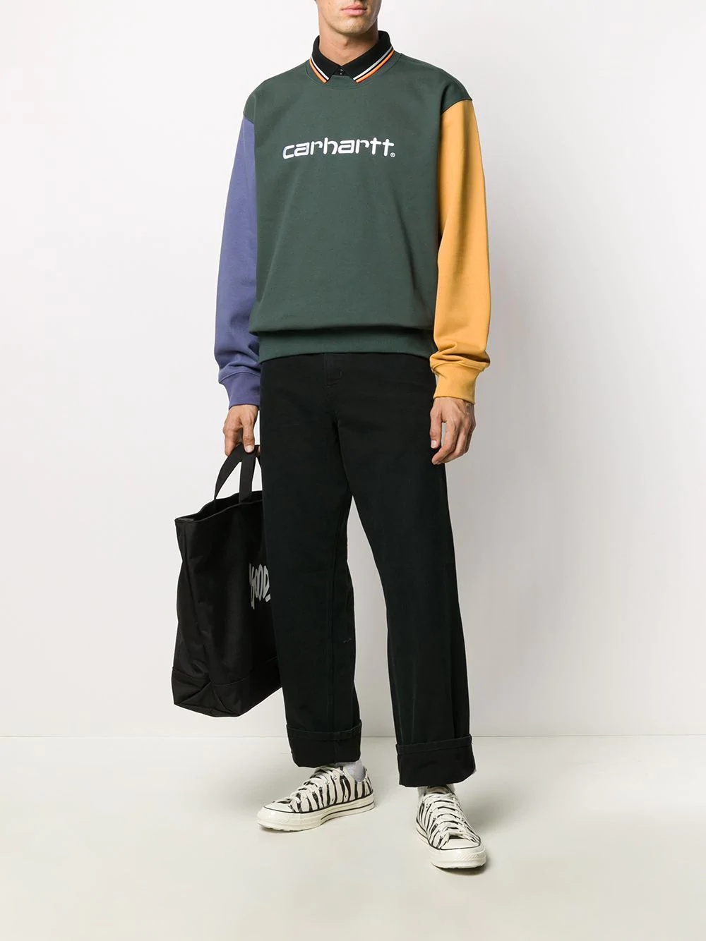 colour-block logo sweatshirt - 2