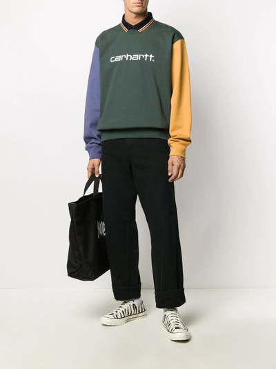 Carhartt colour-block logo sweatshirt outlook