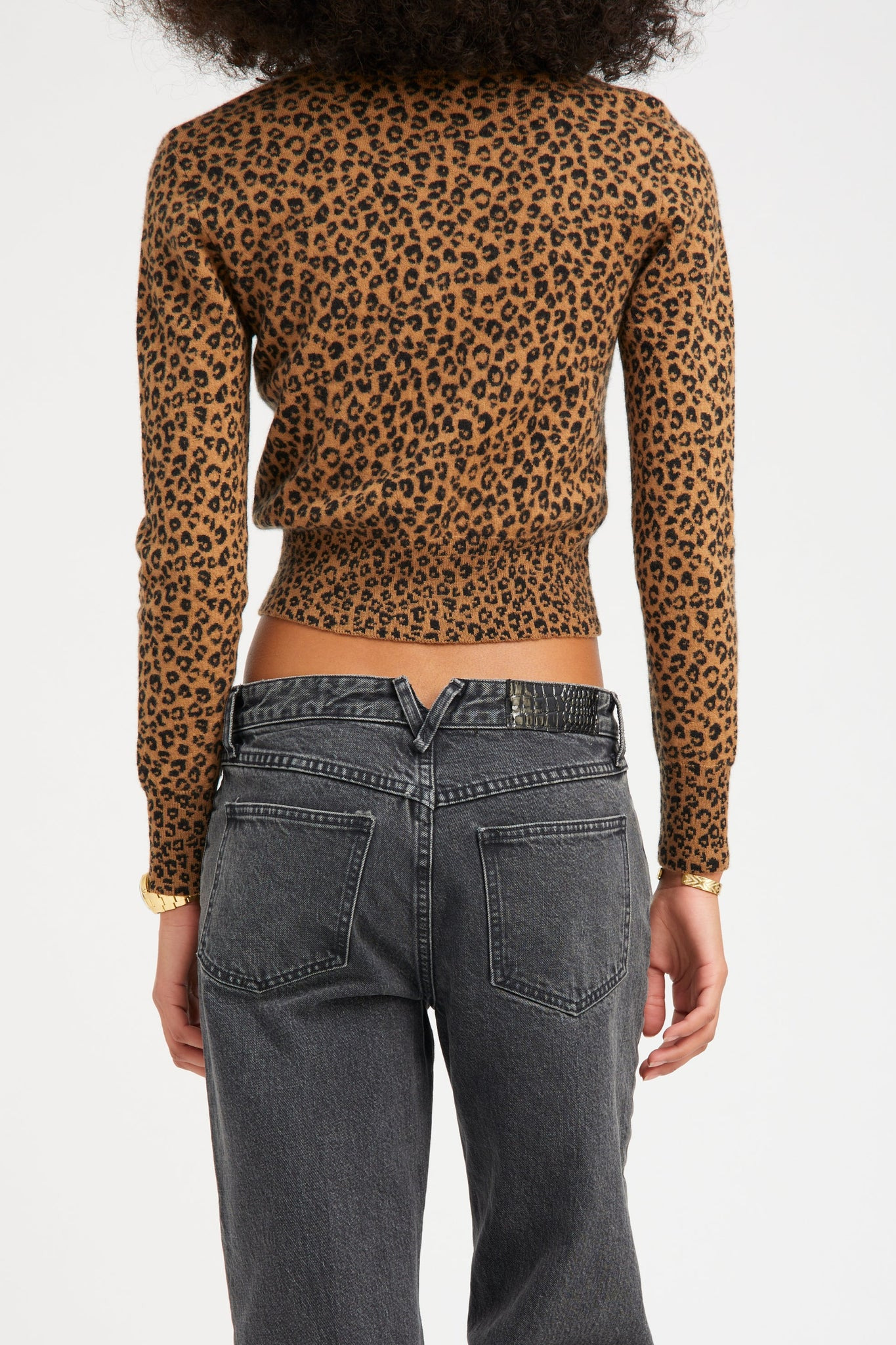 LEOPARD ULTRA FINE CASHMERE BABY CARDIGAN - 6