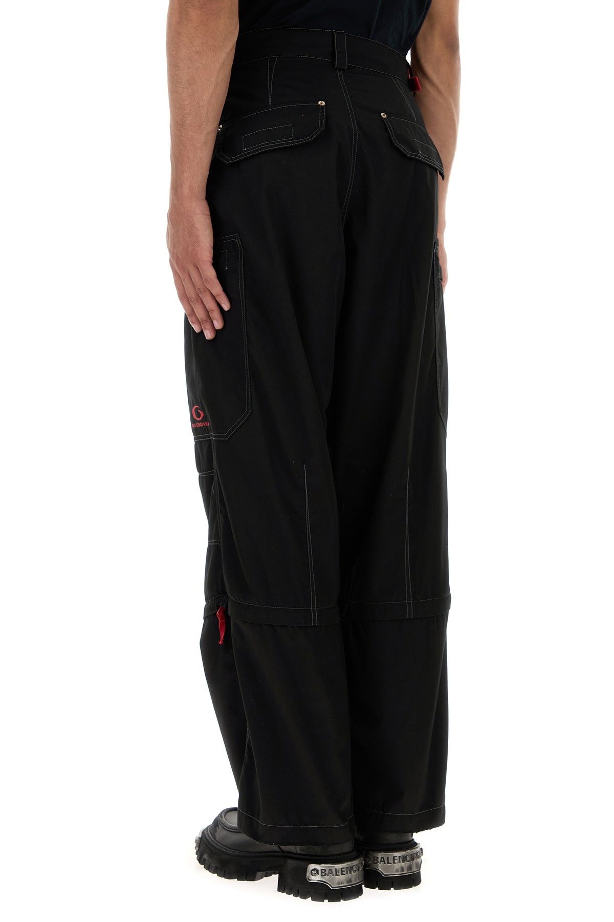 Black cotton cargo pant - 4