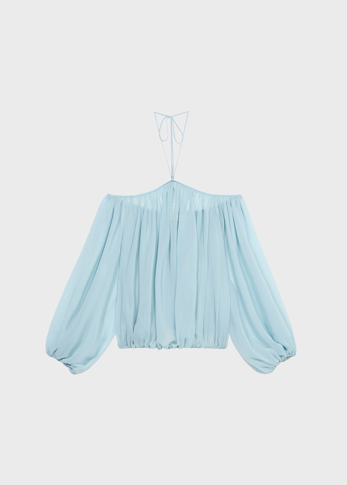 OFF-THE-SHOULDER GEORGETTE BLOUSE - 1