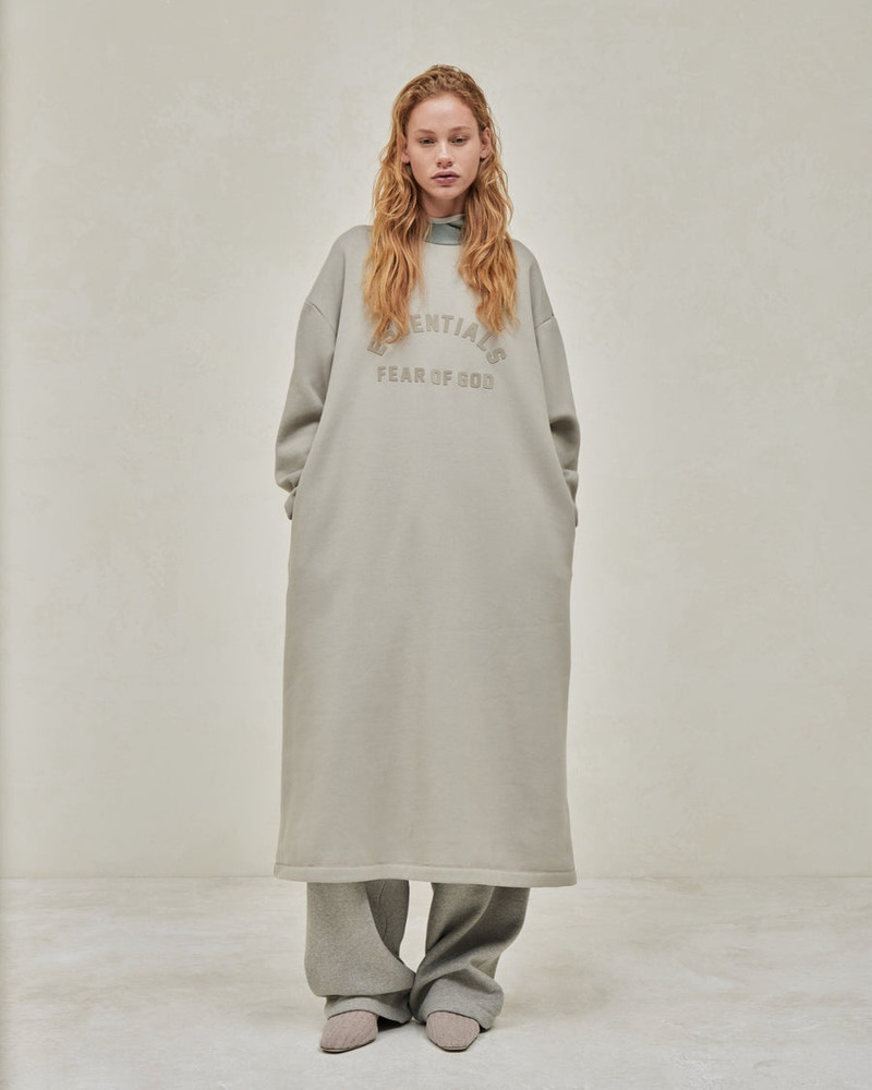 ESSENTIALS Womens Nylon Fleece Hooded Dress outlook