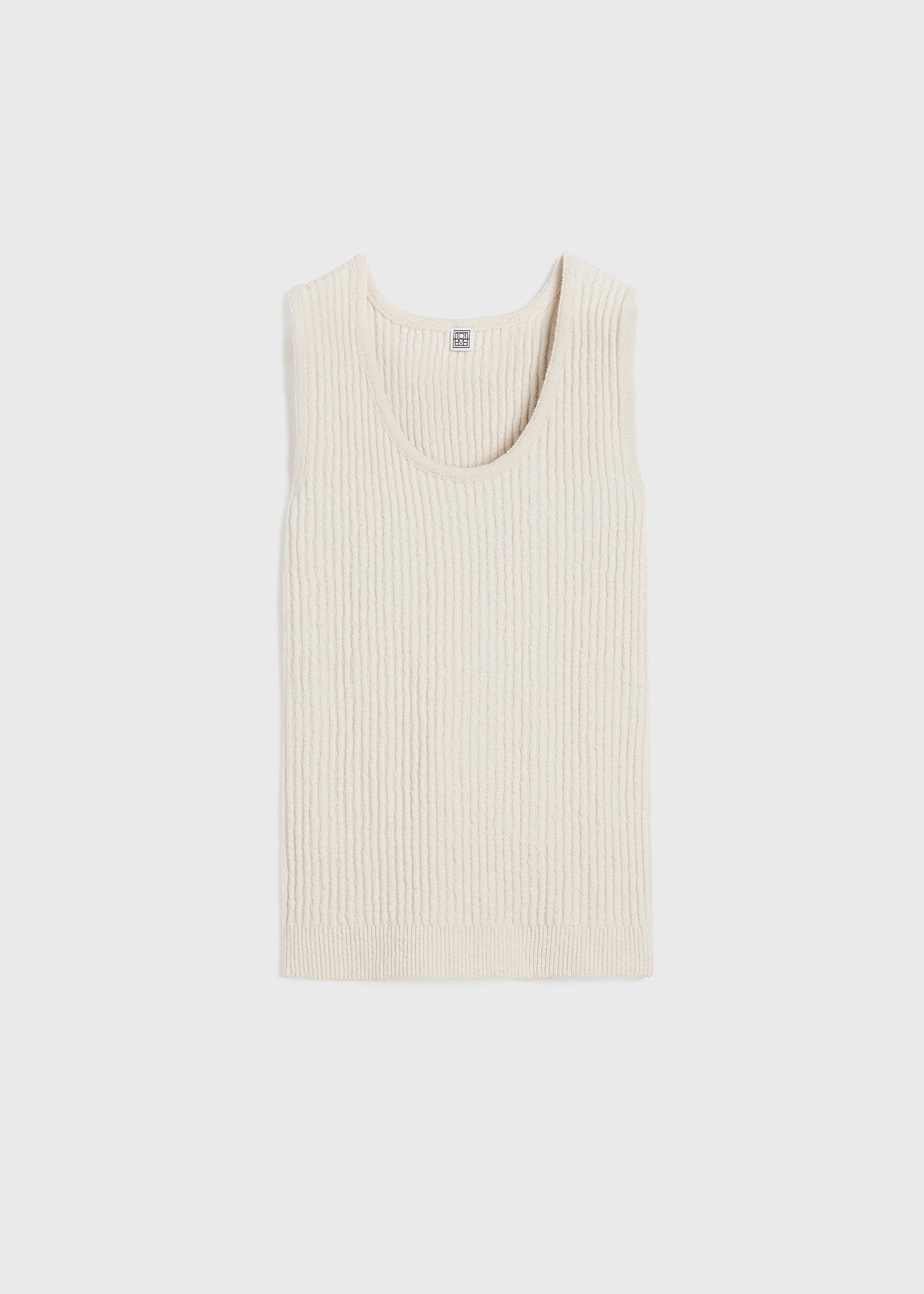 Totême Textured rib tank ecru | REVERSIBLE