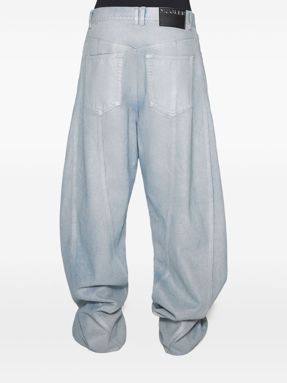 panelled cotton trousers - 2