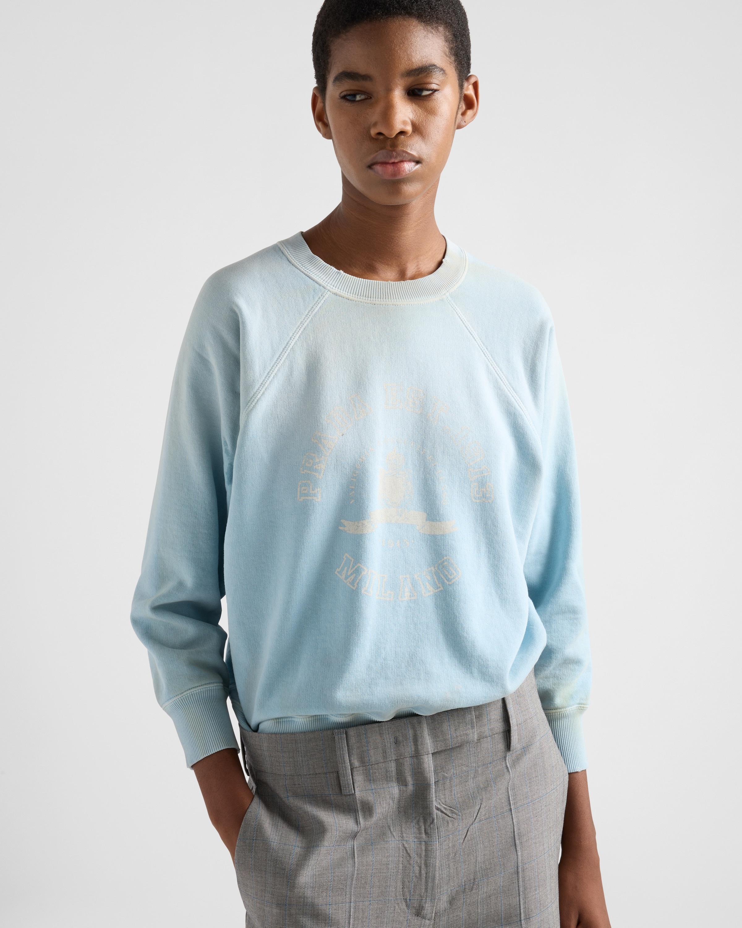 Cotton crew-neck sweatshirt - 3