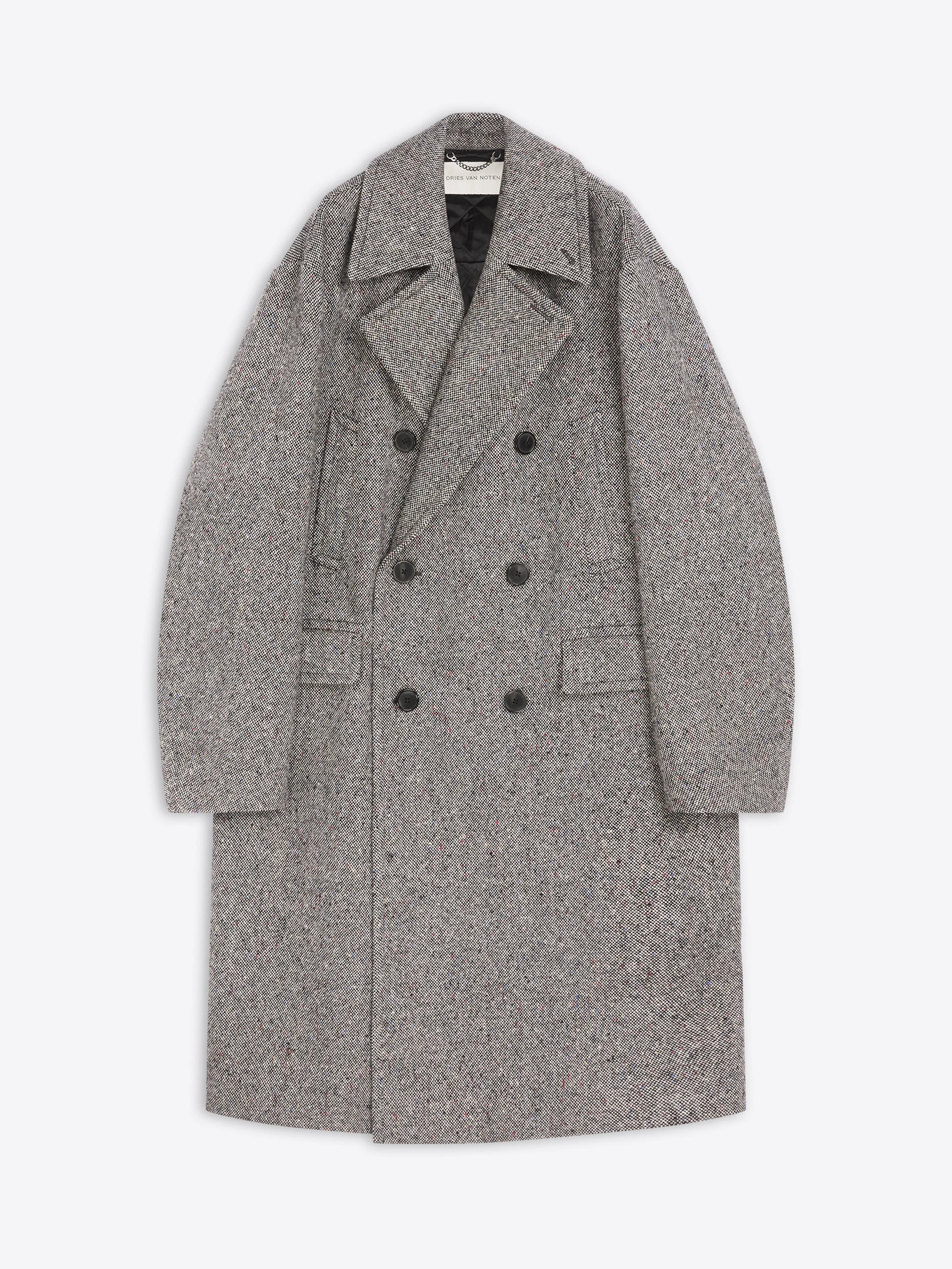 OVERSIZED WOOL TWEED COAT - 1