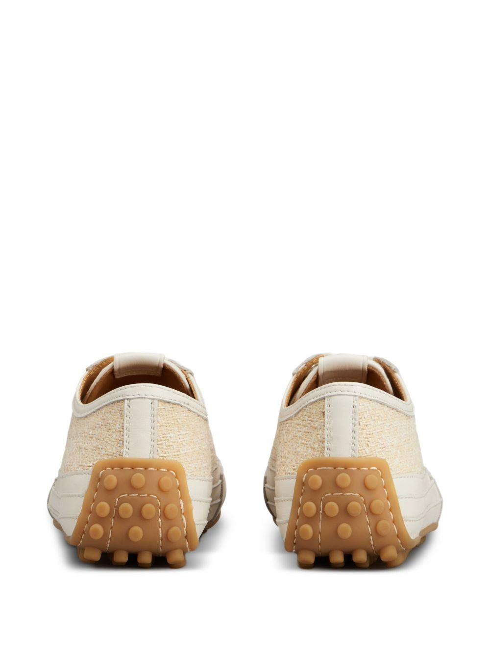woven leather sneakers - 3